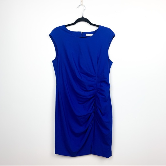 Calvin Klein Dresses & Skirts - Calvin Klein Royal Blue Ruched Formal Dress